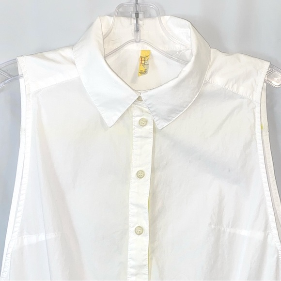 Free People Cotton poplin Boho Tunic white with pockets Top. - Picture 5 of 9